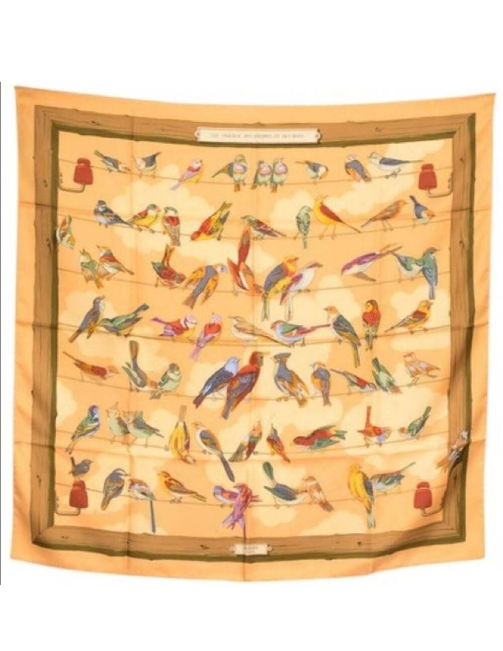 Hermès Les Oiseaux des Champs et des Bois Silk Scarf
